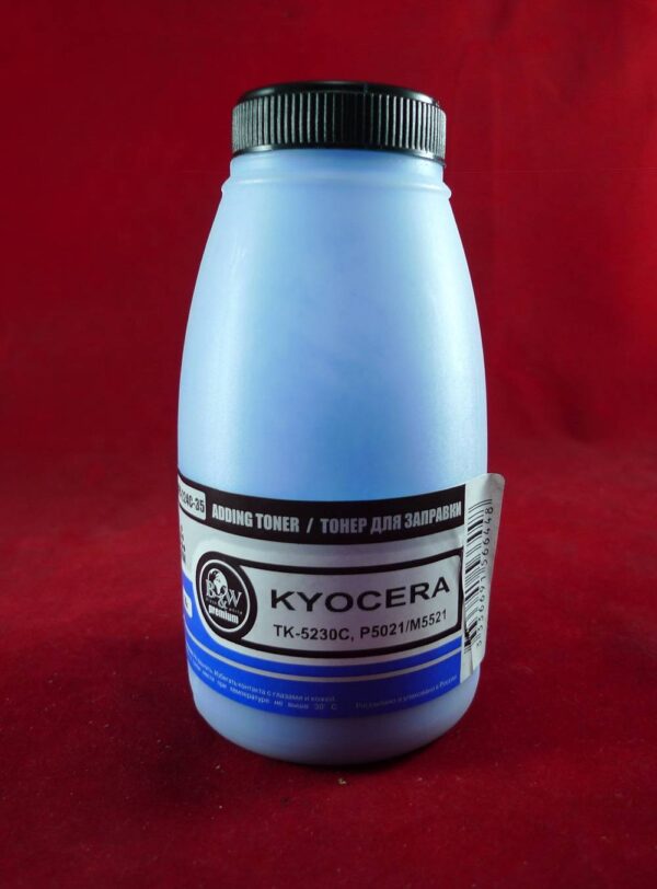 Тонер для Kyocera TK-5230C, EcoSys P5021/M5521 Cyan (фл. 35г) 2.2K Black&White Premium