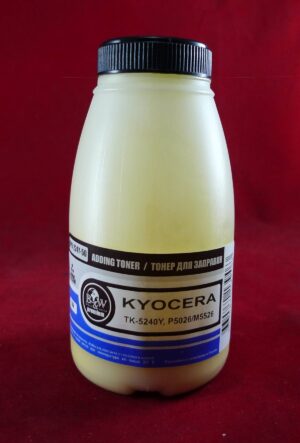 Тонер для Kyocera TK-5240Y, P5026/M5526 Yellow (фл. 50г) 3K Black&White Premium фас.Россия