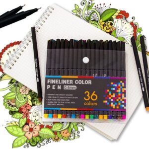 Капиллярные ручки 36 цветов