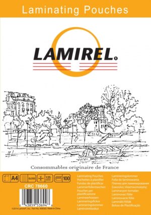 Пленка для ламинирования Lamirel, А4, 216х303 (125мкм) 100 шт.