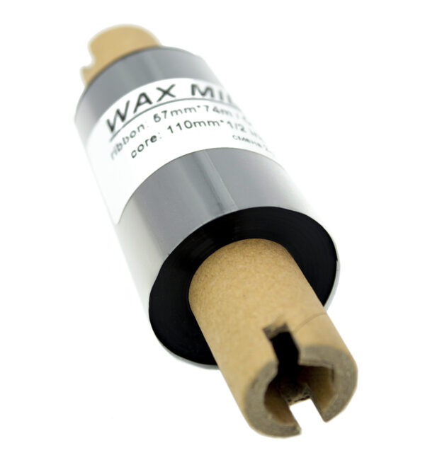 Термотрансферная лента (риббон) для этикеток WAX OUT 57мм*74м втулка 0,5 дюйма ш/в 110мм