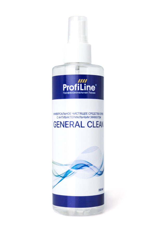Антибактериальный универсальный спрей, антисептик для бытовой и офисной техники ProfiLine "General Clean" 250 мл