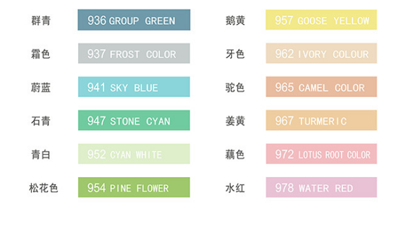 Акриловые маркеры набор 12 цветов, цвет Моранди GN-S2000