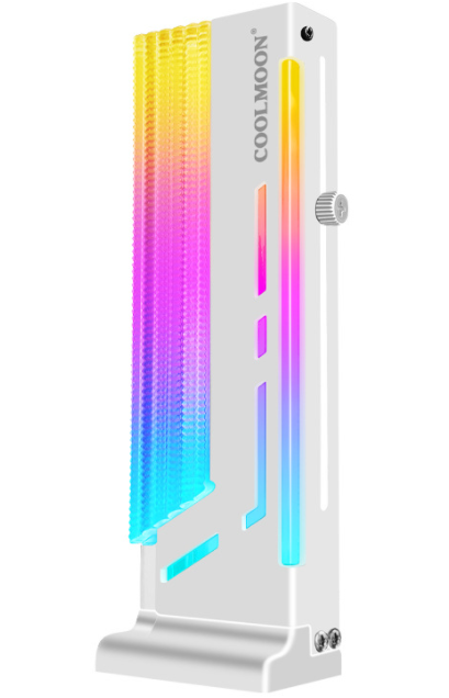 Кронштейн для видеокарты COOLMOON CM-GH2, вертикальный, 5 В, цветной держатель ARGB, белый